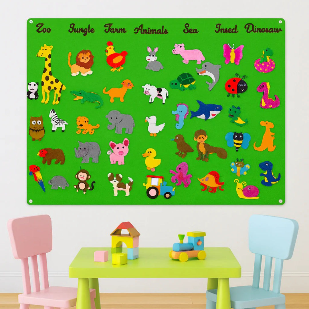 Farm-Themed Felt Activity Board with Animal Characters