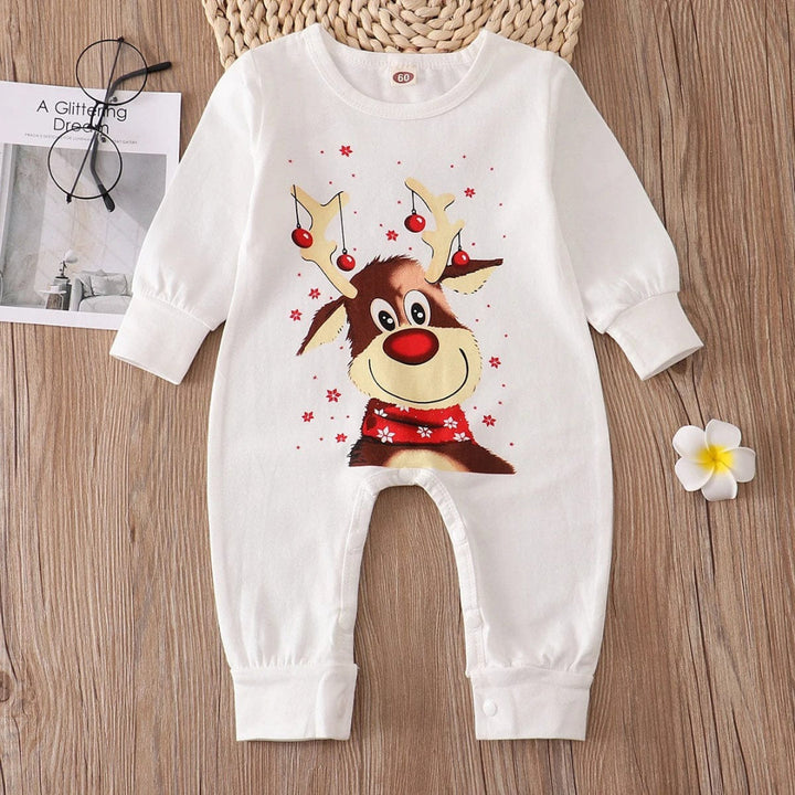 Reindeer-Themed Family Christmas Outfit Set