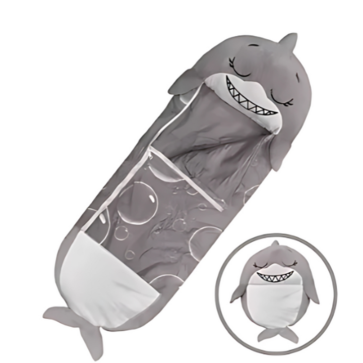 Kids' 2-in-1 Sleeping Bag with Pillow – Fun Cartoon Design