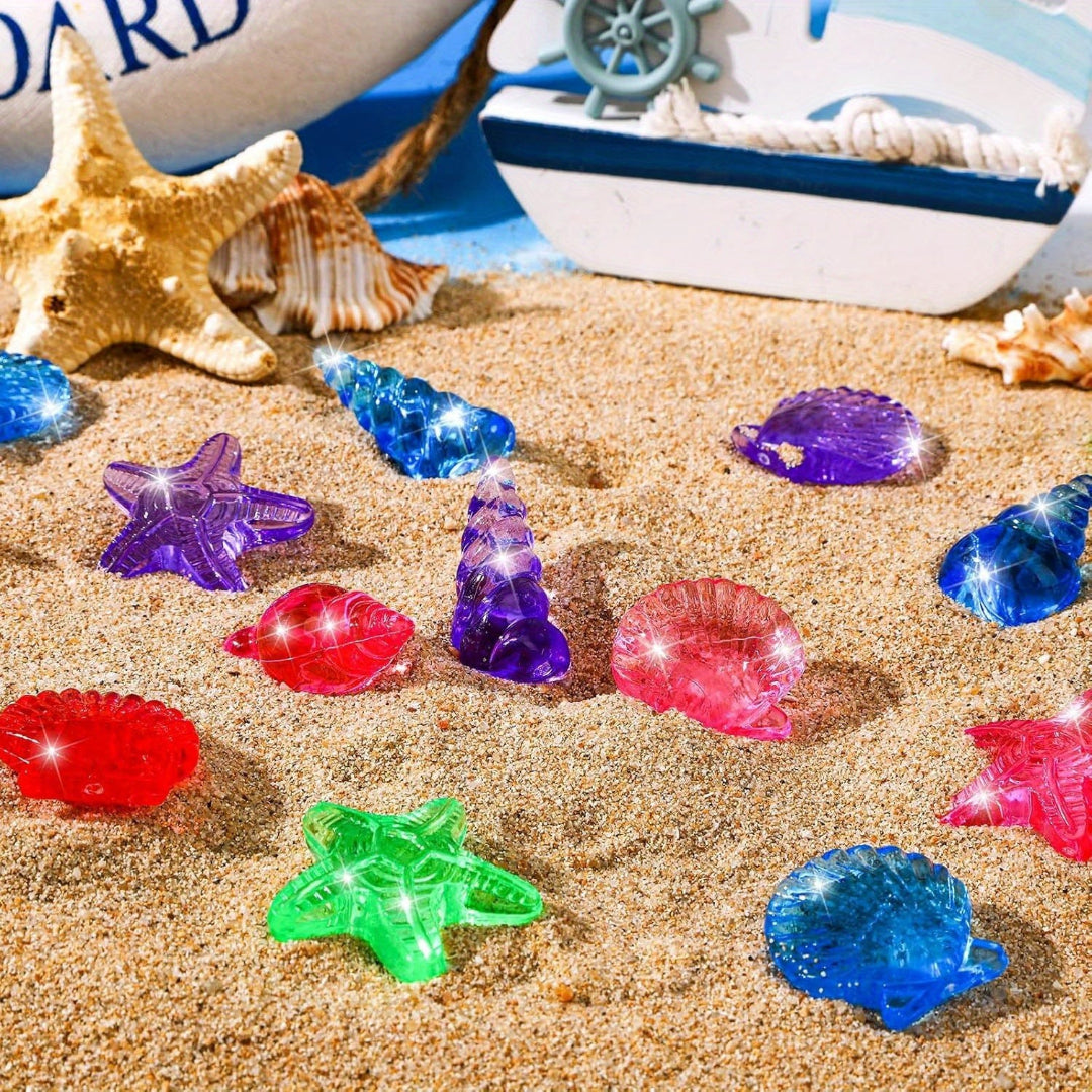 40-Piece Ocean Animal Acrylic Gem Set for Exciting Treasure Hunts