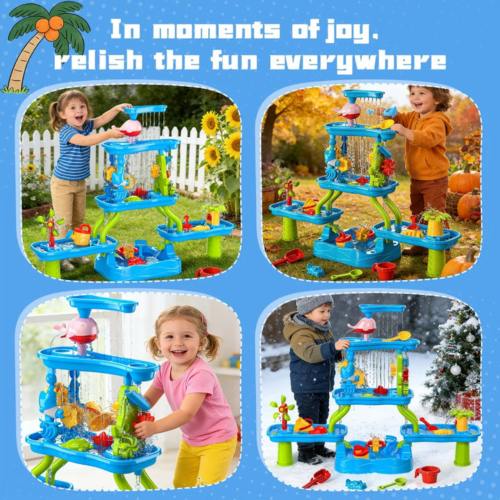 4-Tier Outdoor Sand and Water Activity Table