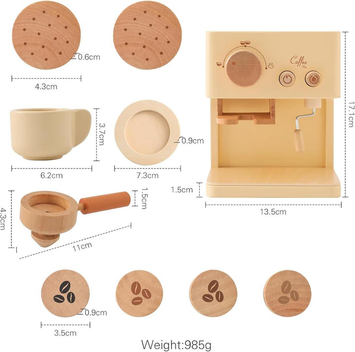 Kids' Wooden Coffee and Tea Play Set – Café Experience