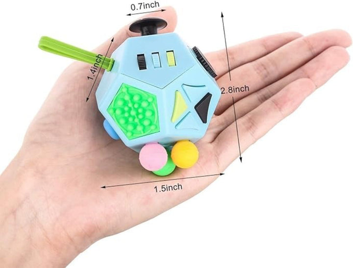 12-in-1 Fidget Sensory Cube - Stress Relief Toy