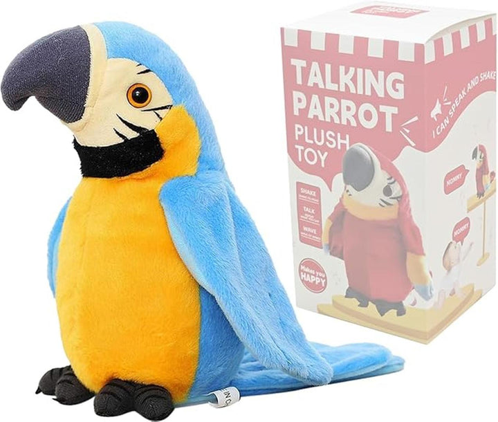 Voice-Repeating Plush Talking Parrot Toy