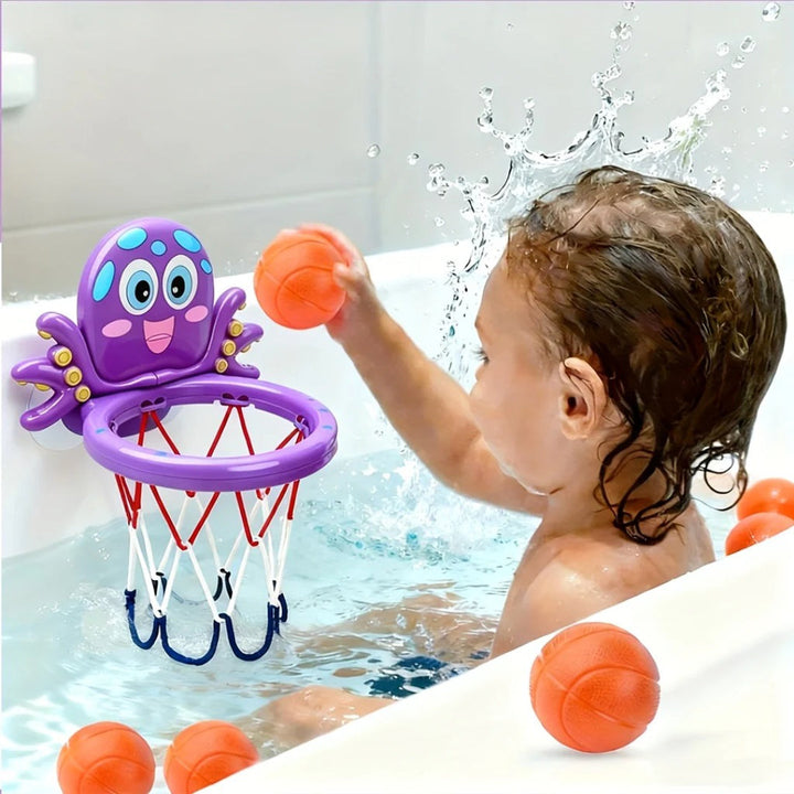 Animal-Themed Mini Basketball Hoop for Bath Time Fun