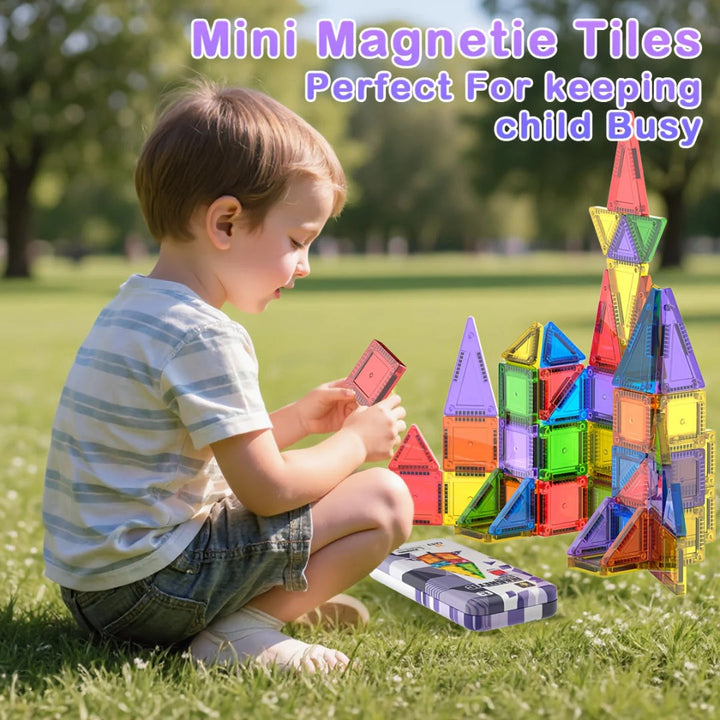 32-Piece Magnetic Building Block Set - STEM Magnetic Tiles