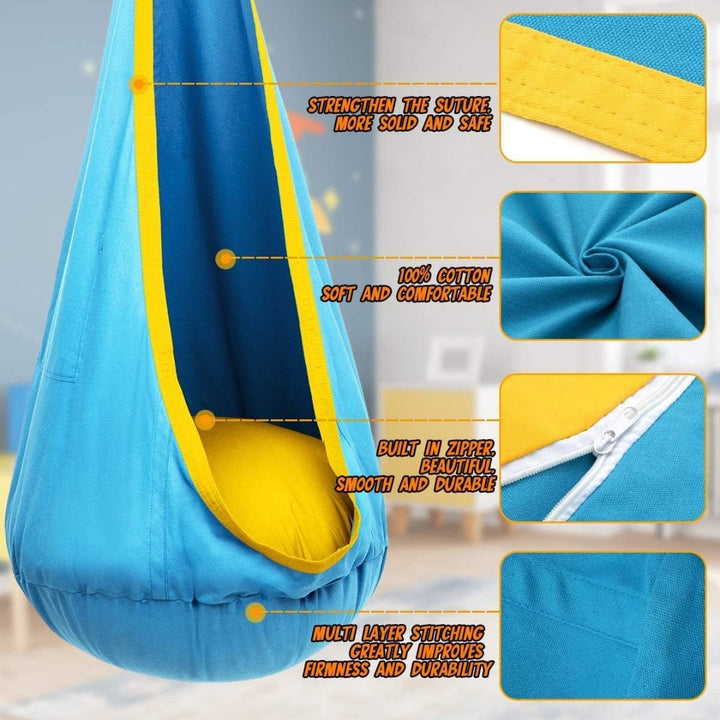 Hammock Chair with Cushion - Versatile Hanging Chair for Indoor and Outdoor Relaxation