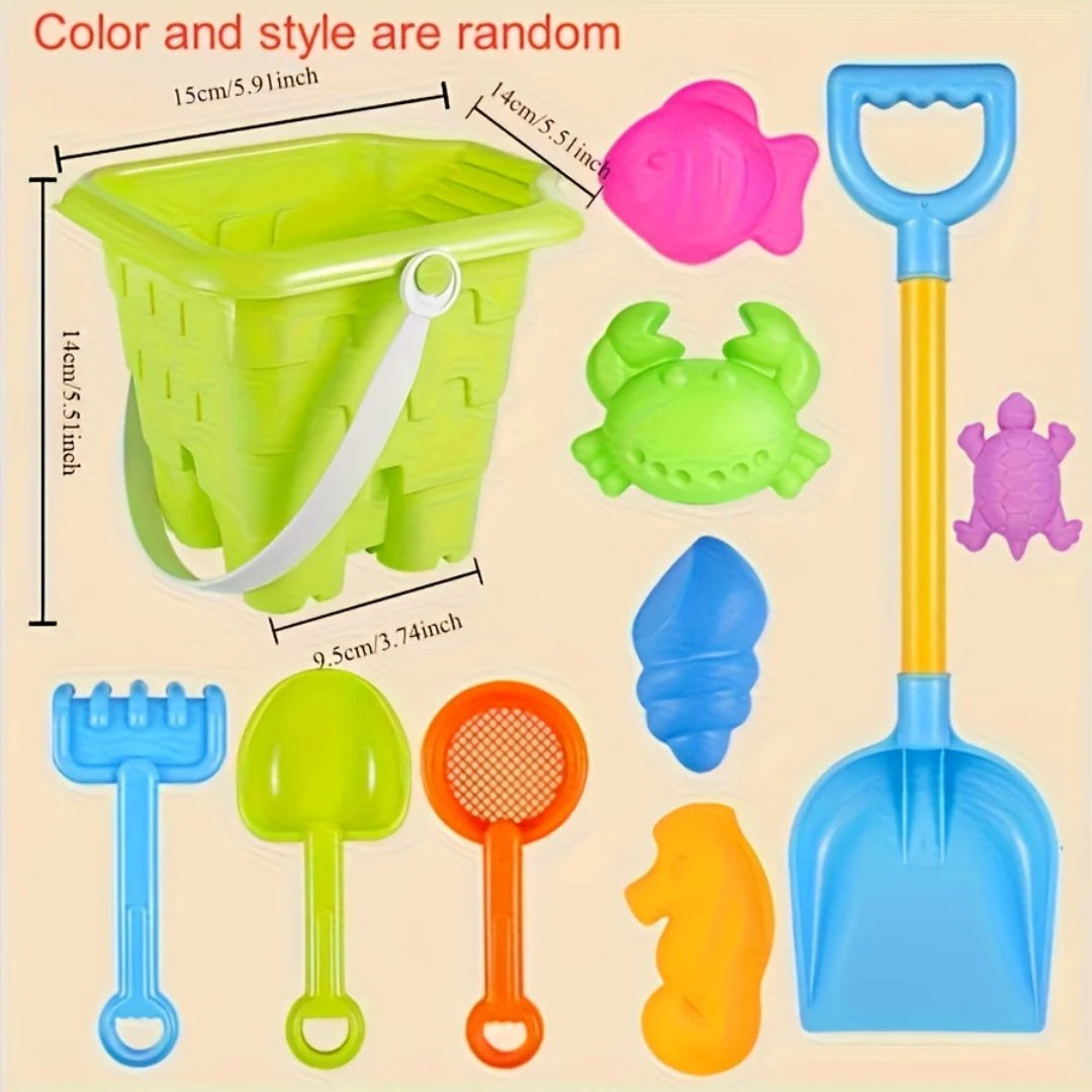 Sand and Water Play Set: Beach Toy Kit with Bucket, Shovel, and Fun Accessories