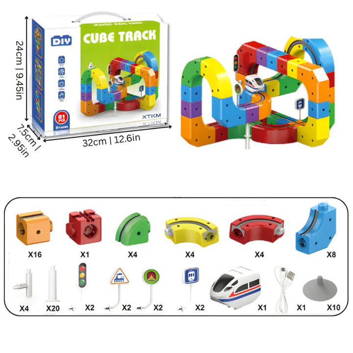 STEM Building Toy: 3D Train Construction Kit