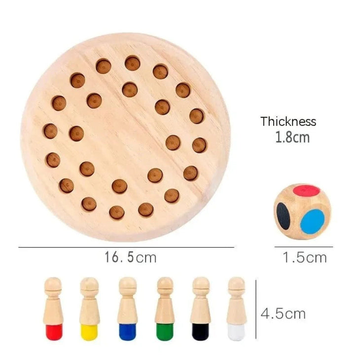 Color Matching Wooden Memory Game