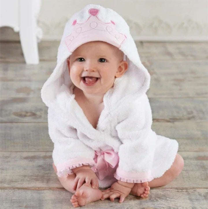 Soft and Absorbent Animal Print Baby Bathrobe