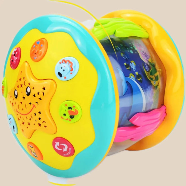 Ocean-Themed Montessori Tummy Time Projector with Music