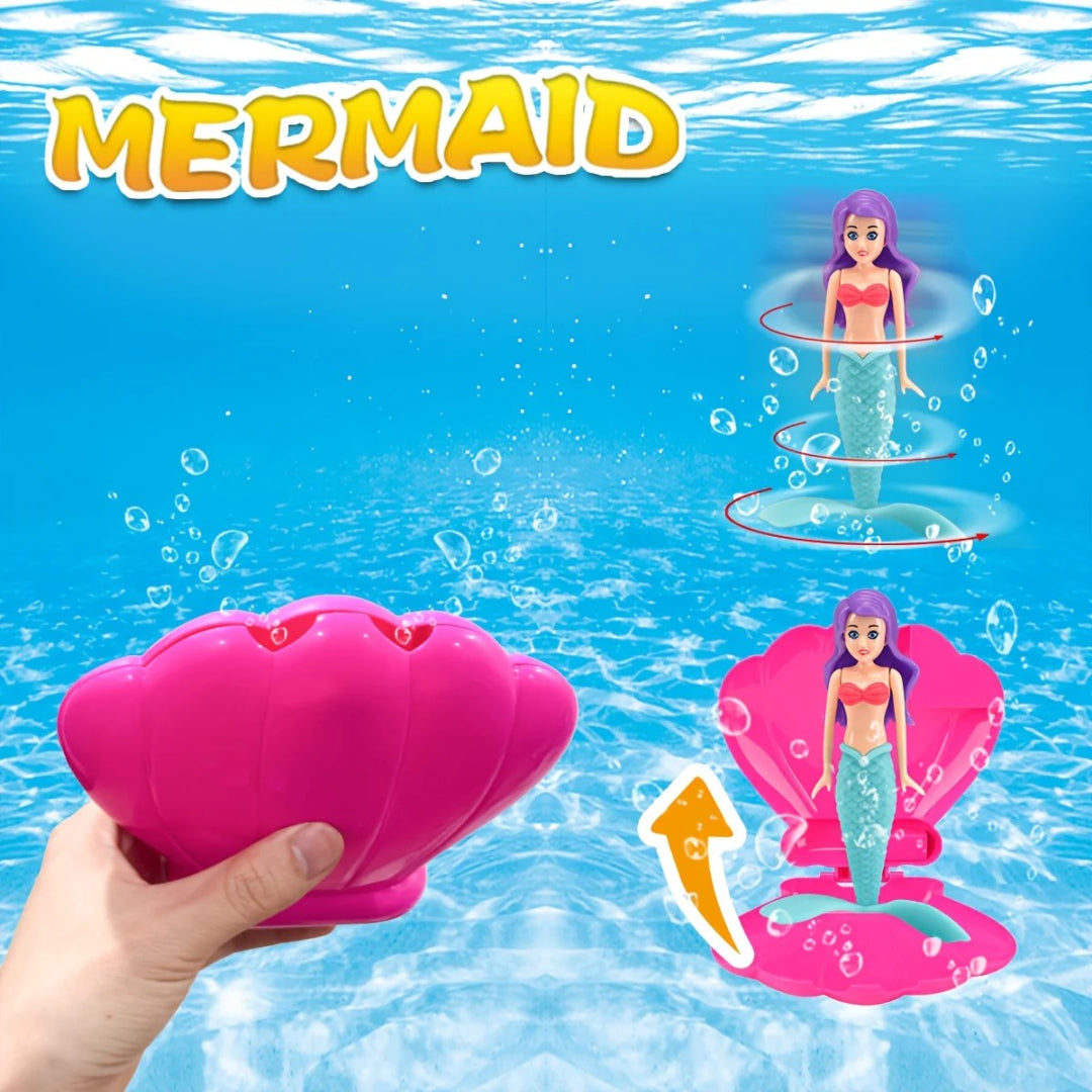 Mermaid Pool Toy Set: Spinning Mermaid for Bath and Underwater Adventures