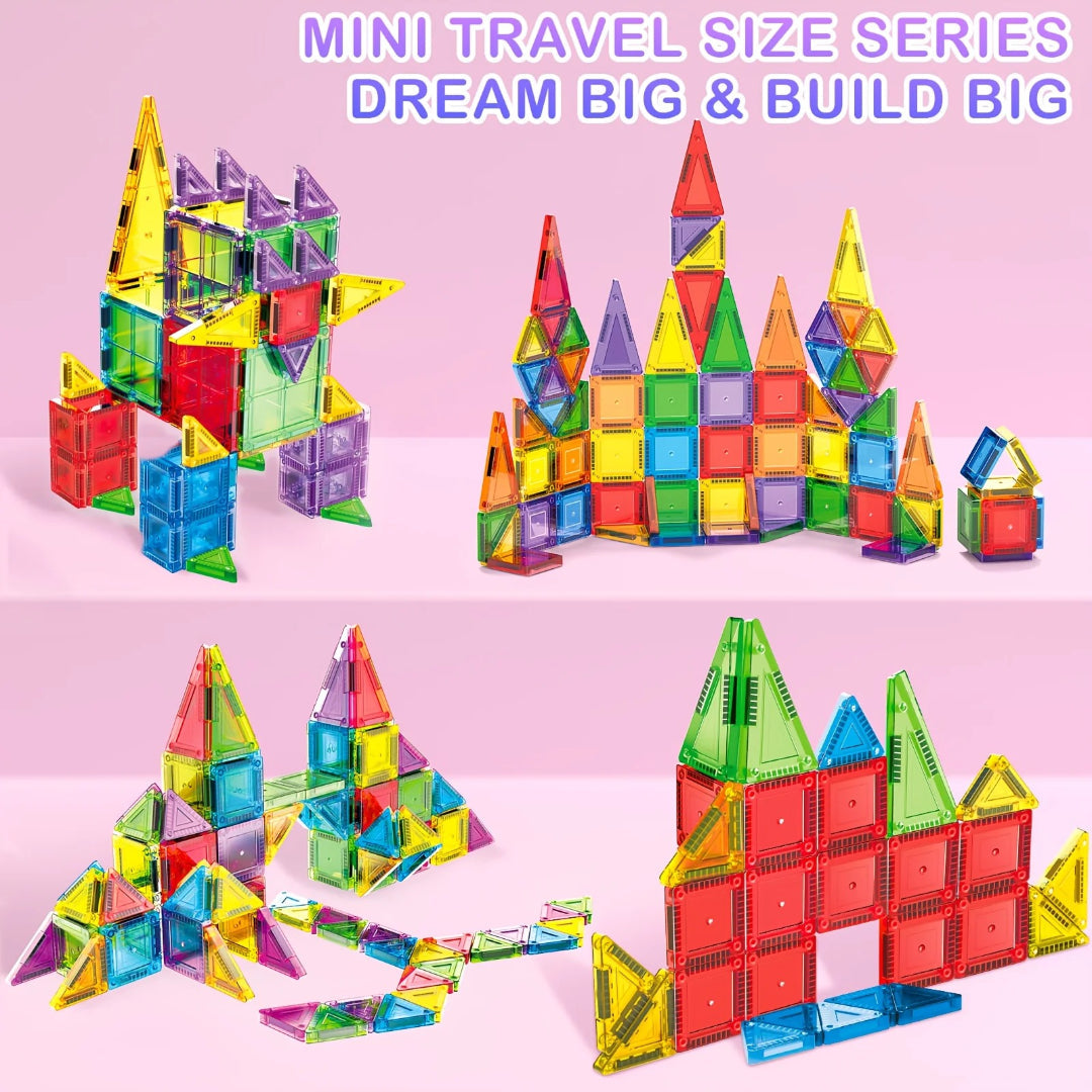 32-Piece Magnetic Building Block Set - STEM Magnetic Tiles