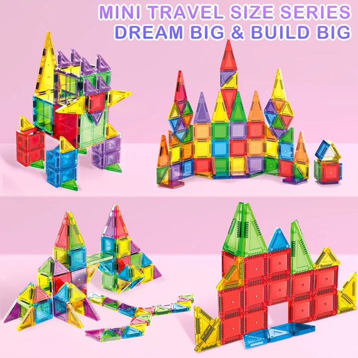 32-Piece Magnetic Building Block Set - STEM Magnetic Tiles