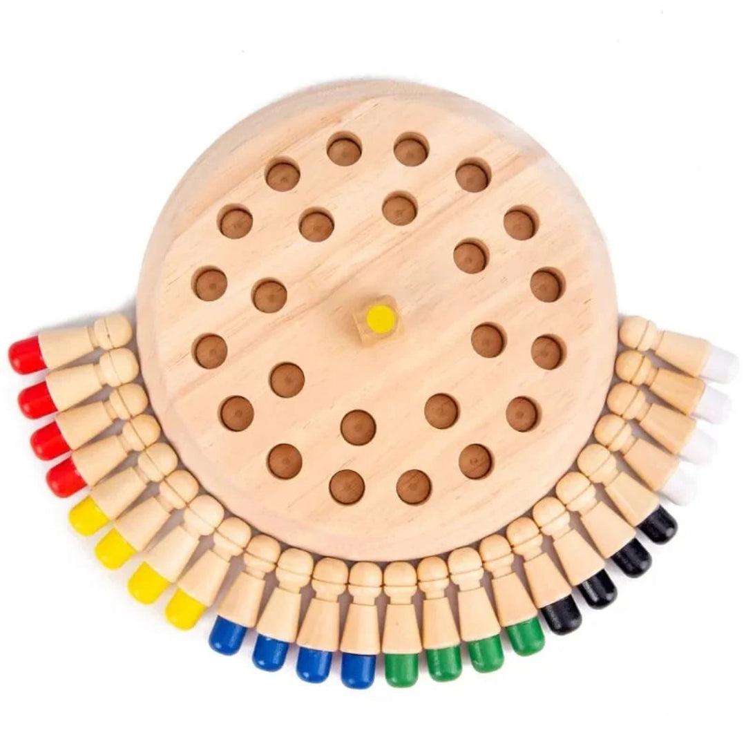 Color Matching Wooden Memory Game