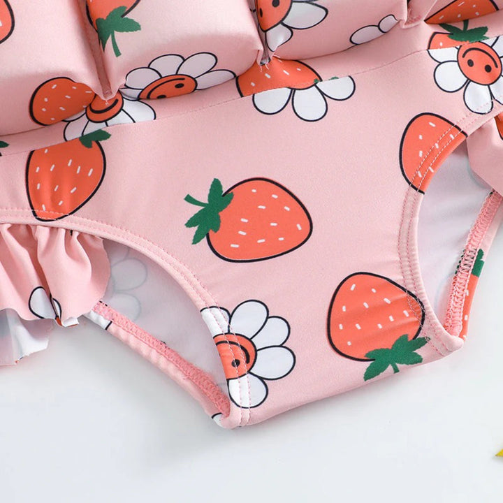 Girls' Pink UV Protection Swimsuit with Floatation Features