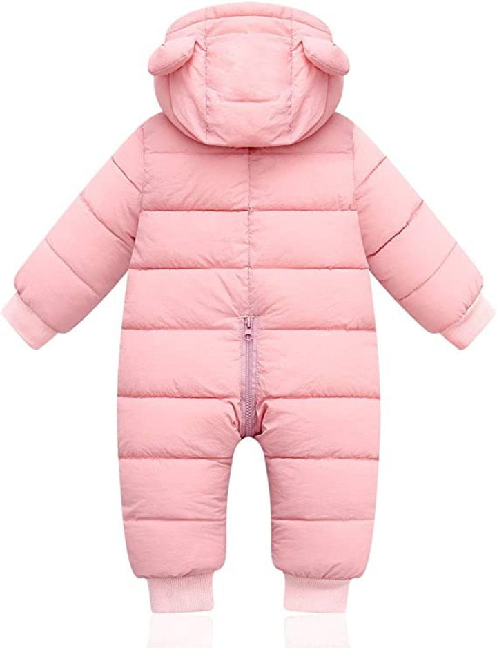 Fleece-Lined Infant Ski Suit with Matching Hat