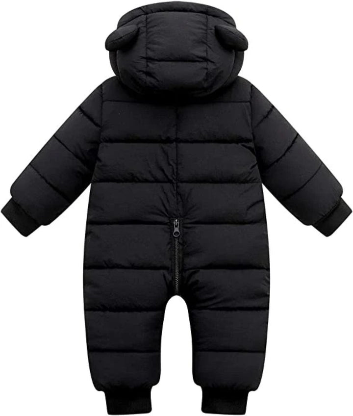 Fleece-Lined Infant Ski Suit with Matching Hat