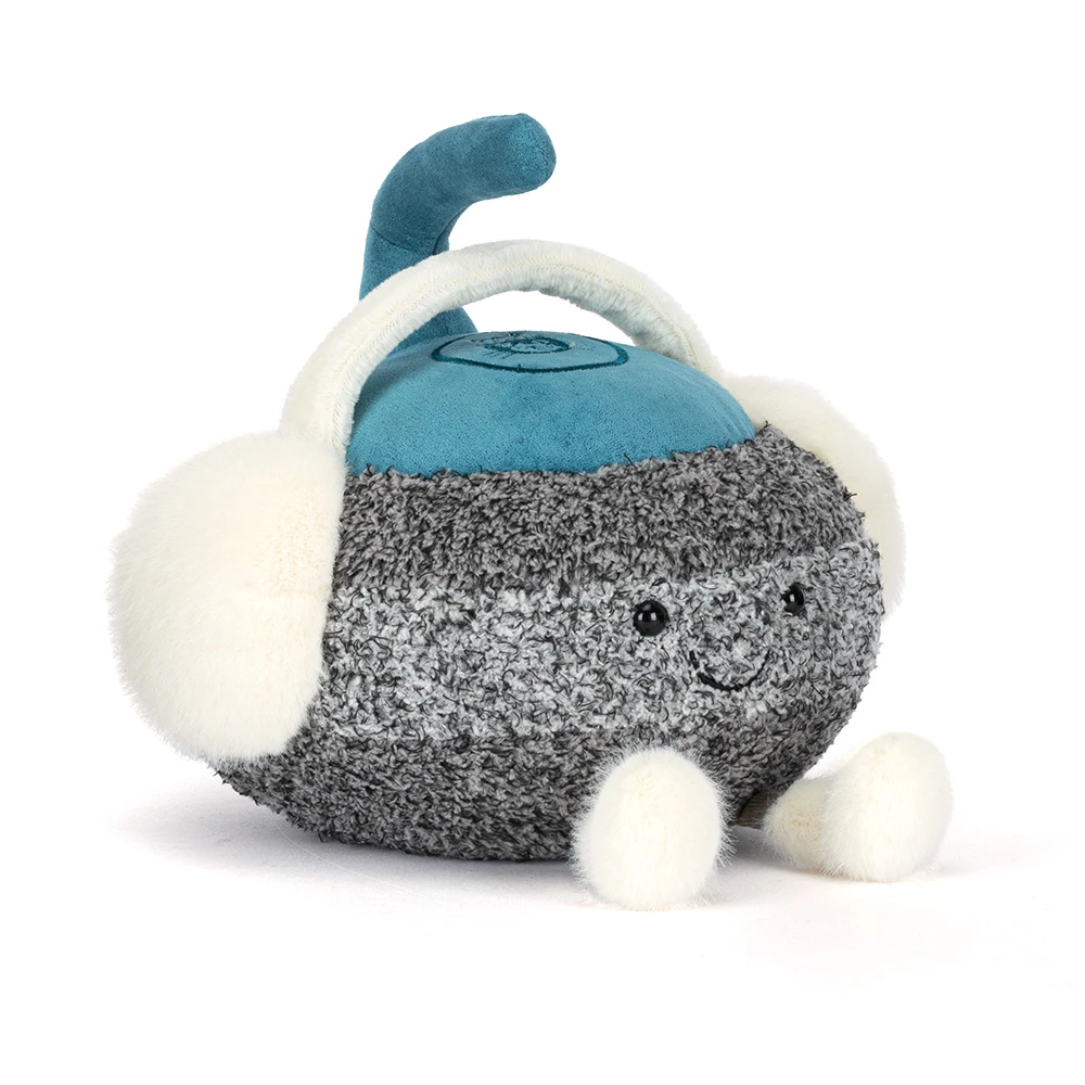 Gray Curling Stone Plush Toy