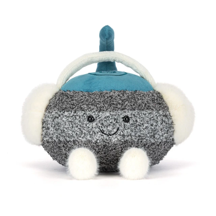 Gray Curling Stone Plush Toy