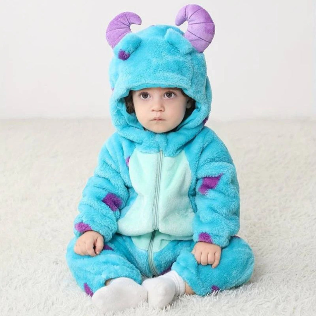 Cozy Fluffy Baby Snowsuit - Zippered One-Piece Outfit