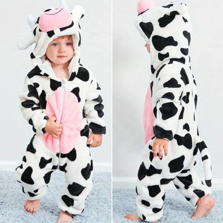 Cozy Fluffy Baby Snowsuit - Zippered One-Piece Outfit