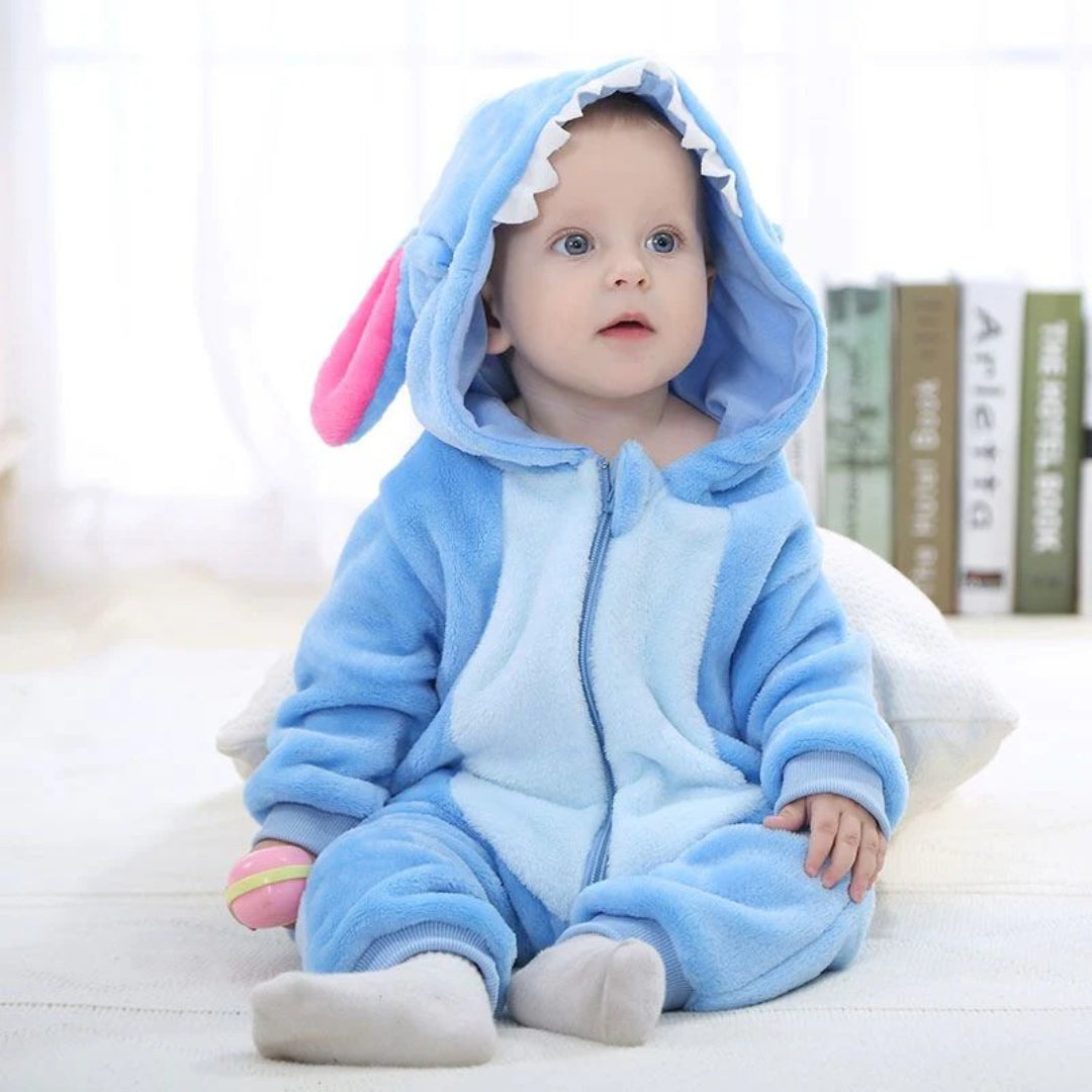 Cozy Fluffy Baby Snowsuit - Zippered One-Piece Outfit