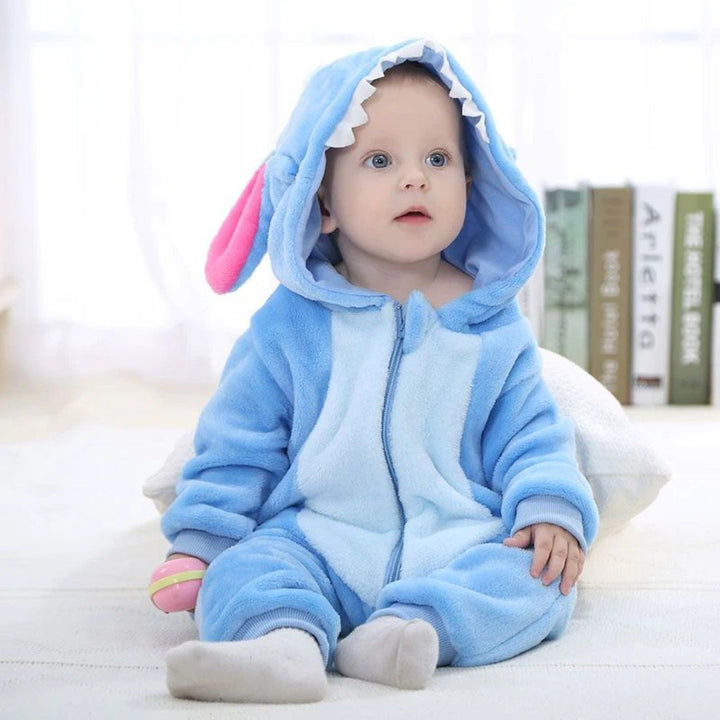 Cozy Fluffy Baby Snowsuit - Zippered One-Piece Outfit