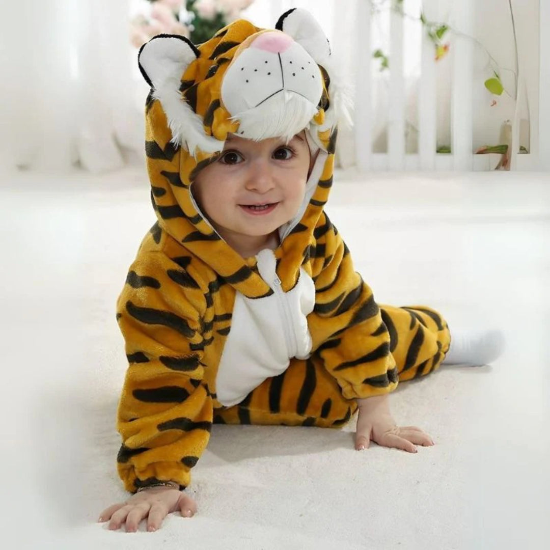 Cozy Fluffy Baby Snowsuit - Zippered One-Piece Outfit