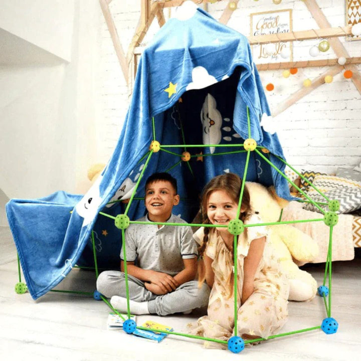 Kids' Fort Building Kit: Indoor and Outdoor Tent Construction Set