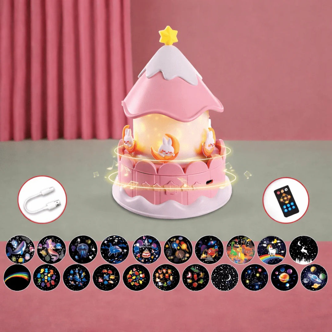 Musical Star Projector Night Light with 12 Unique Themes