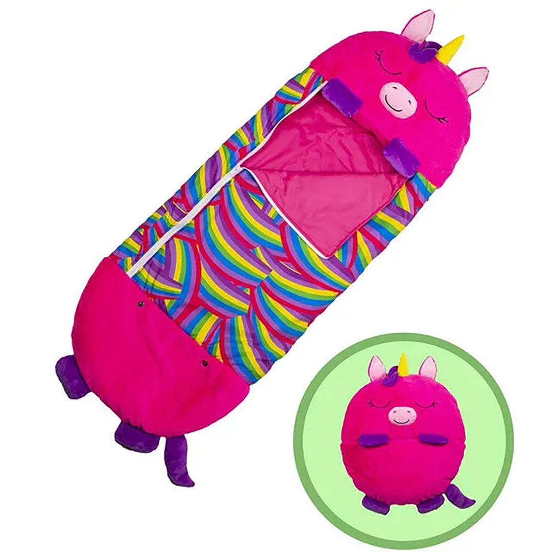 Kids' 2-in-1 Sleeping Bag with Pillow – Fun Cartoon Design