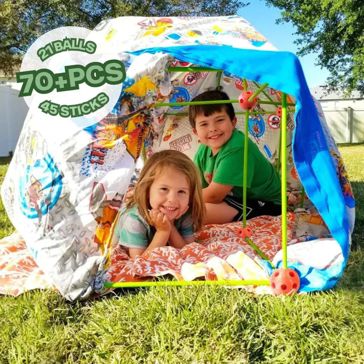 Kids' Fort Building Kit: Indoor and Outdoor Tent Construction Set