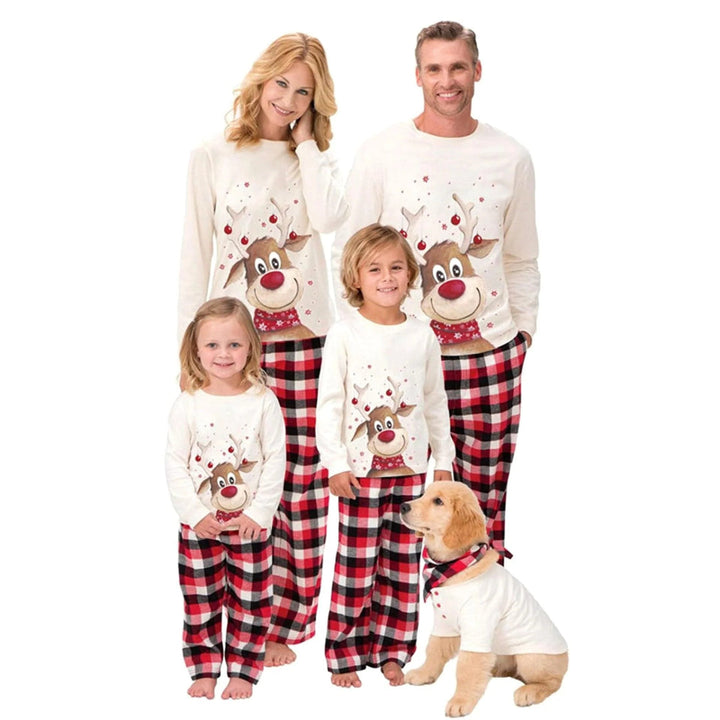 Reindeer-Themed Family Christmas Outfit Set