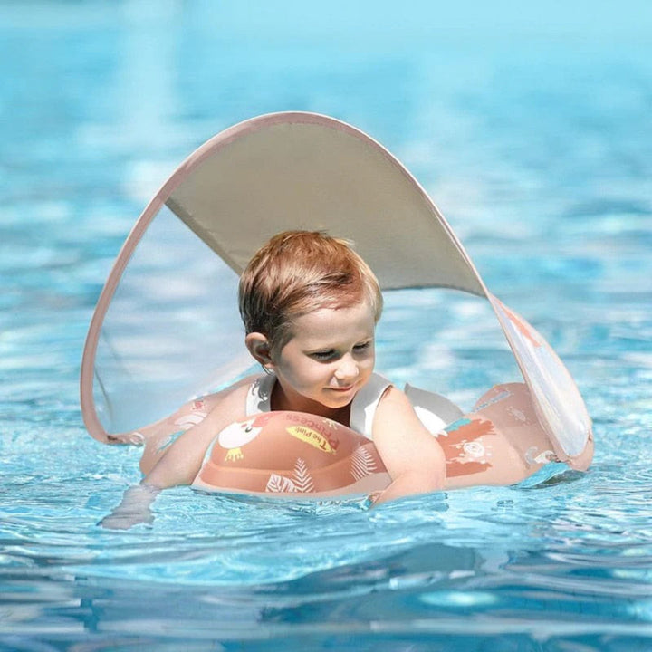 Infant Swimming Training Ring with Sunshade