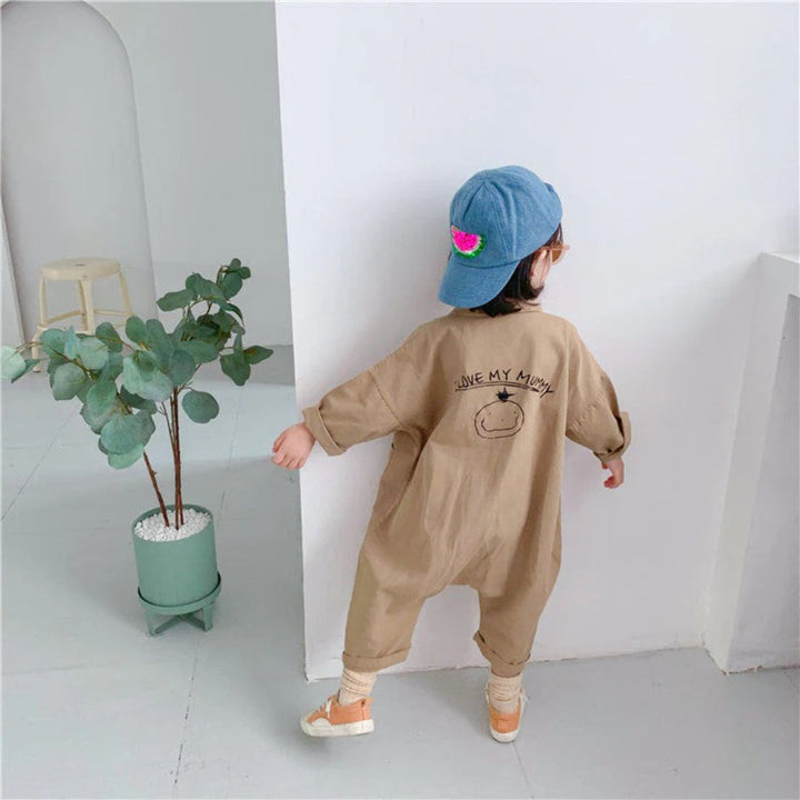 Button-Up Denim Overalls for Kids
