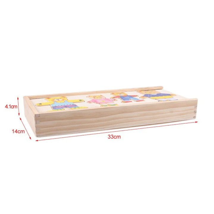 Wooden Dress-Up Puzzle: Outfit Matching Game