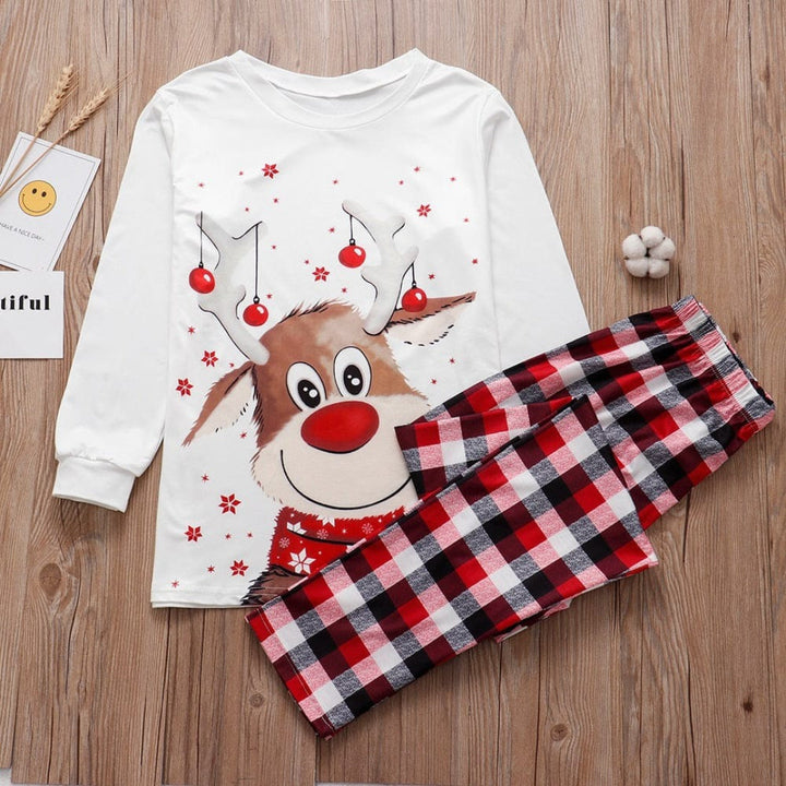 Reindeer-Themed Family Christmas Outfit Set