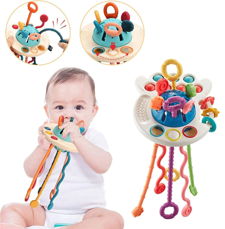 Saucer-Shaped Teething Toy - Sensory Chew Aid