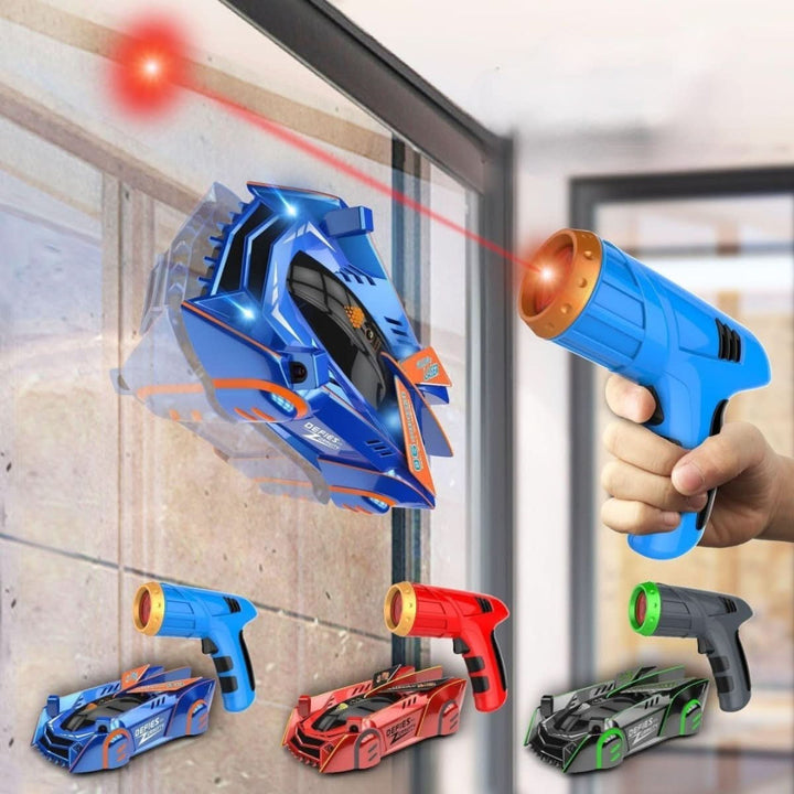 Remote-Controlled Wall Climbing Car with Laser Guidance
