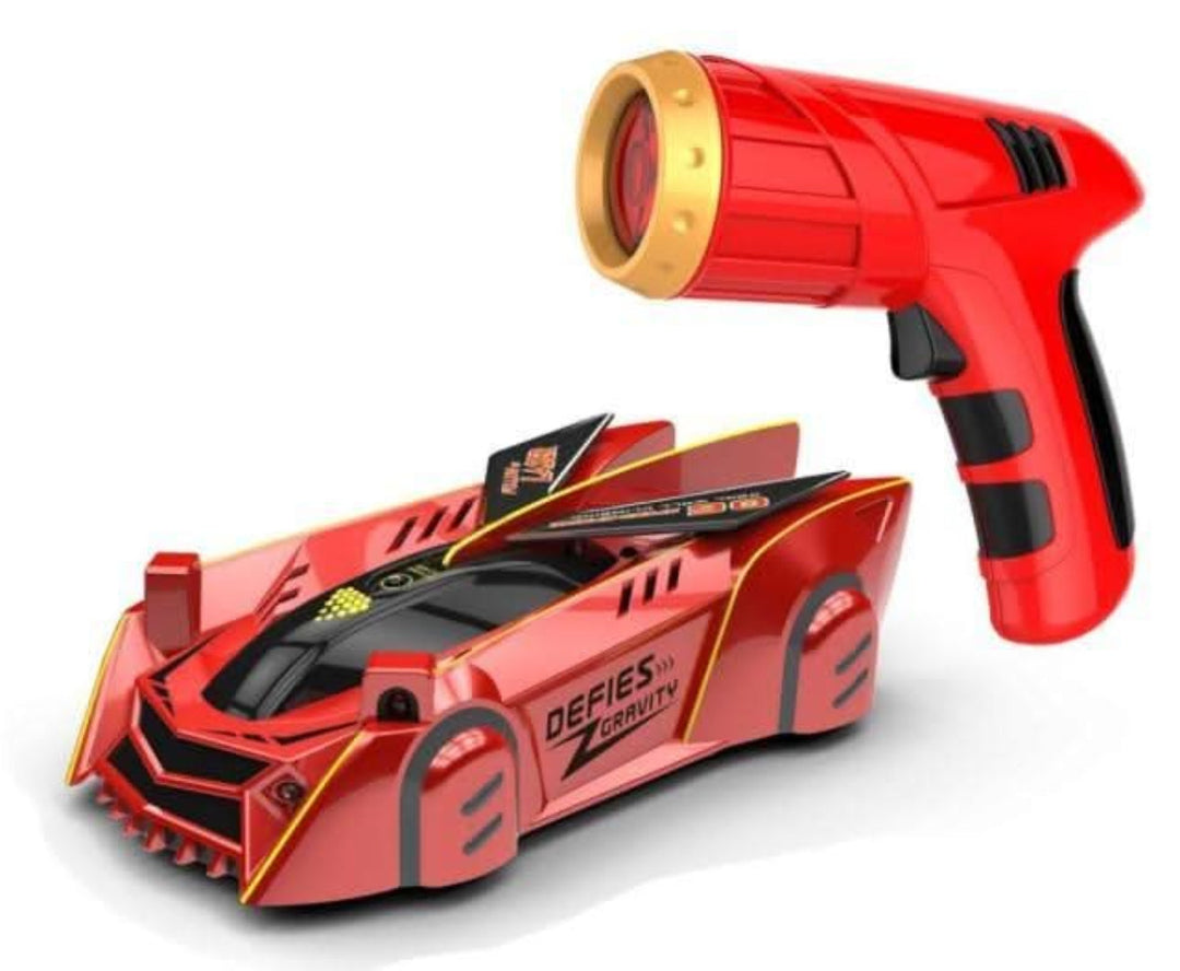 Remote-Controlled Wall Climbing Car with Laser Guidance