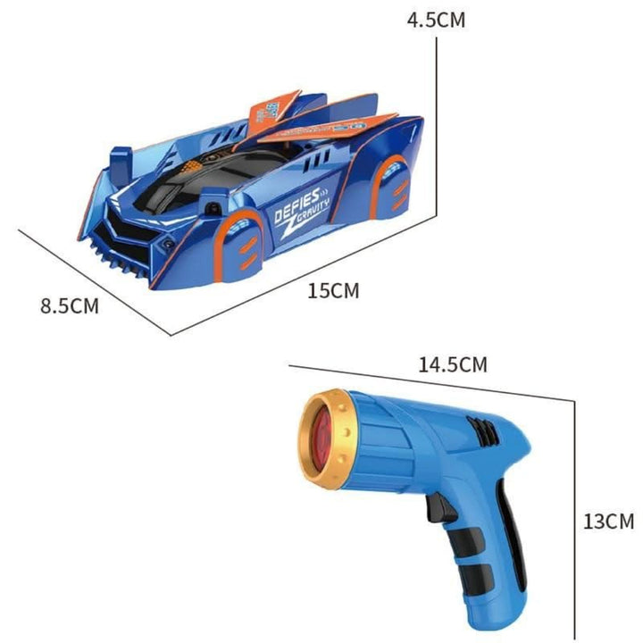 Remote-Controlled Wall Climbing Car with Laser Guidance