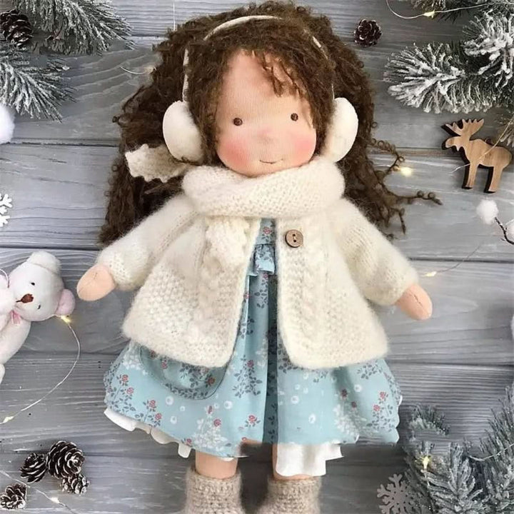 Handcrafted Waldorf Doll with Accessories – Plush Cotton Toy