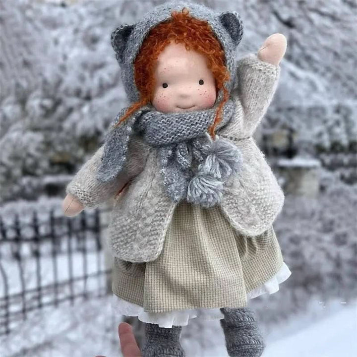 Handcrafted Waldorf Doll with Accessories – Plush Cotton Toy