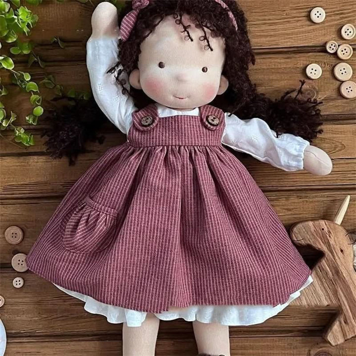 Handcrafted Waldorf Doll with Accessories – Plush Cotton Toy