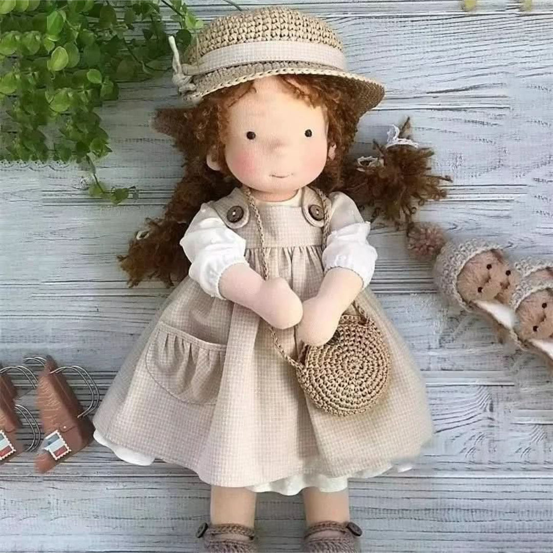 Handcrafted Waldorf Doll with Accessories – Plush Cotton Toy
