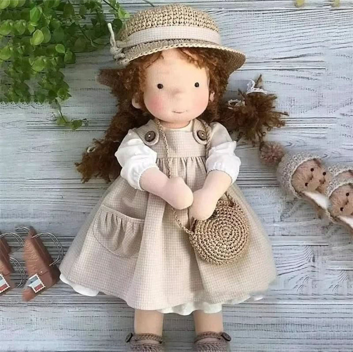 Handcrafted Waldorf Doll with Accessories – Plush Cotton Toy