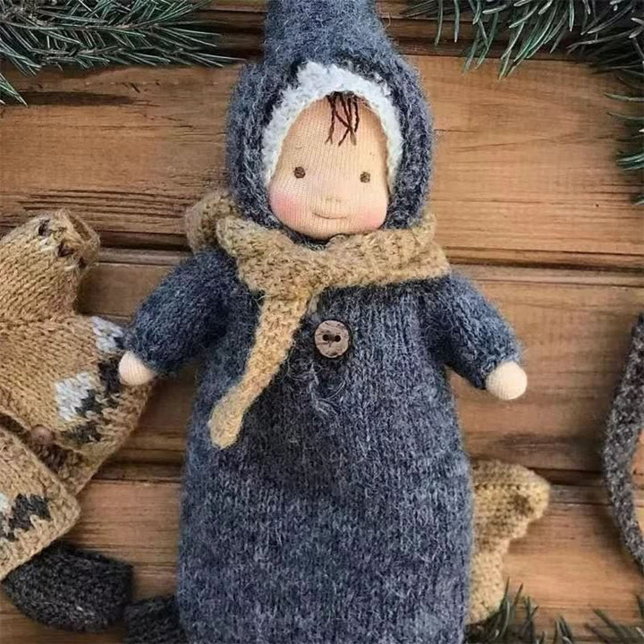 Handcrafted Waldorf Doll with Accessories – Plush Cotton Toy