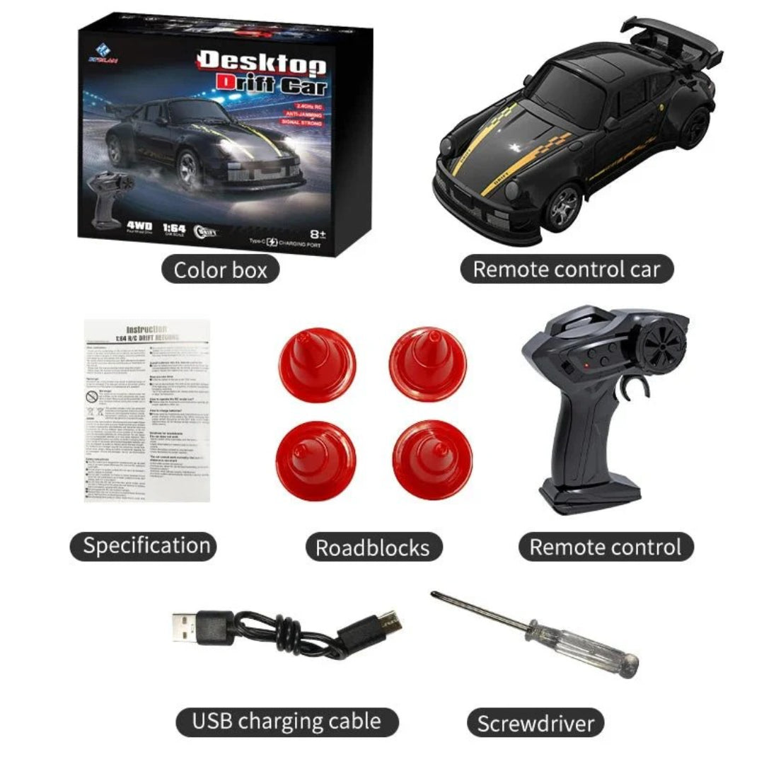 1:64 Scale RC Drift Car – Compact Remote-Control Racing Vehicle